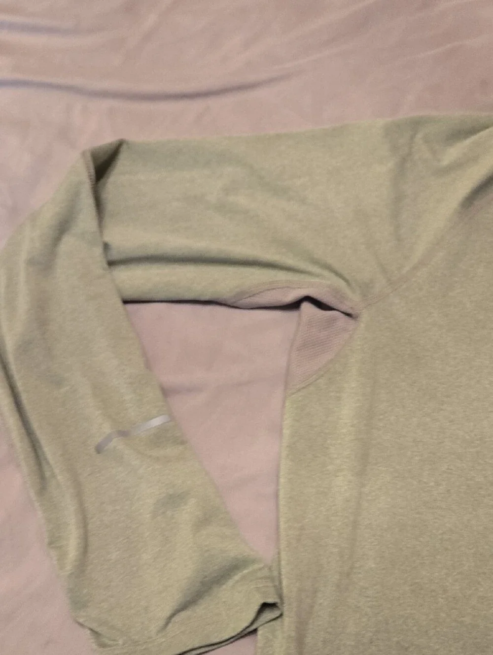 Nike Men's Light Green Quarter-Zip Shirt Jacket